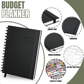 Budget Planner and Monthly Bill Organizer - Financial Planner Organizer Budget Book with Sticker Sheets | Bill Tracker Notebook | Budgeting Book with Debt, Saving and Expense Trackers | A5