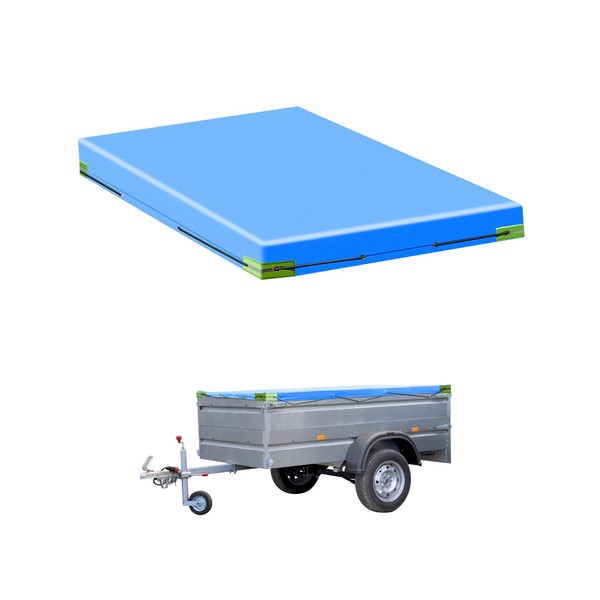 QWORK® Trailer Flat Tarpaulin with Tarpaulin Rope - 160 x
