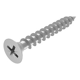 SECCARO 3 x 20mm Chipboard Screw V2A VA A2 Stainless Steel Fully Threaded Phillips / PZ Wood Screw (Pack of 250)