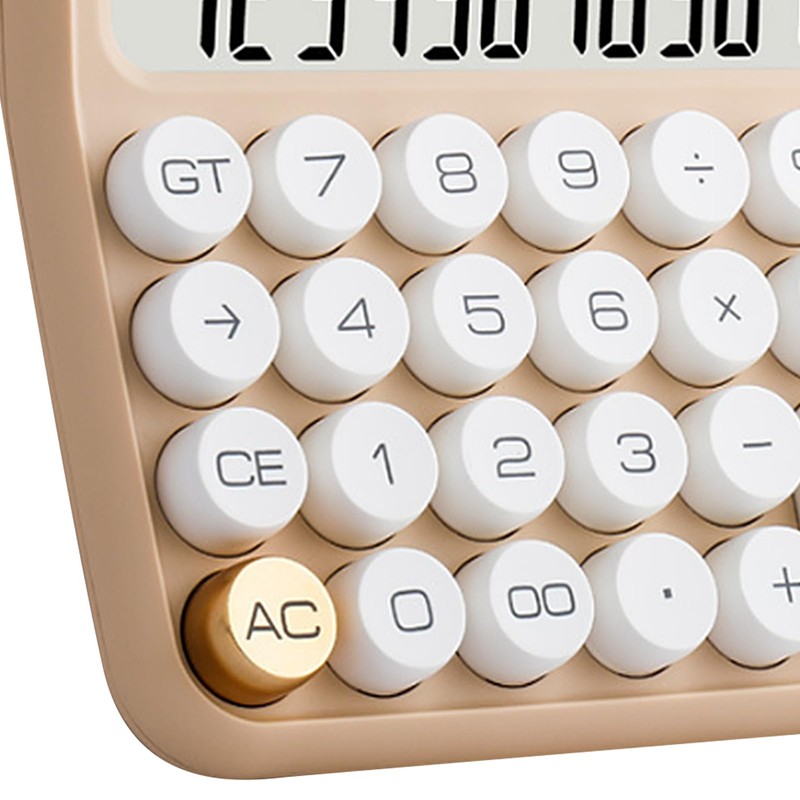 Desktop Calculator Mechanical Switch Calculator Anti-slip 12 Digits Large LCD