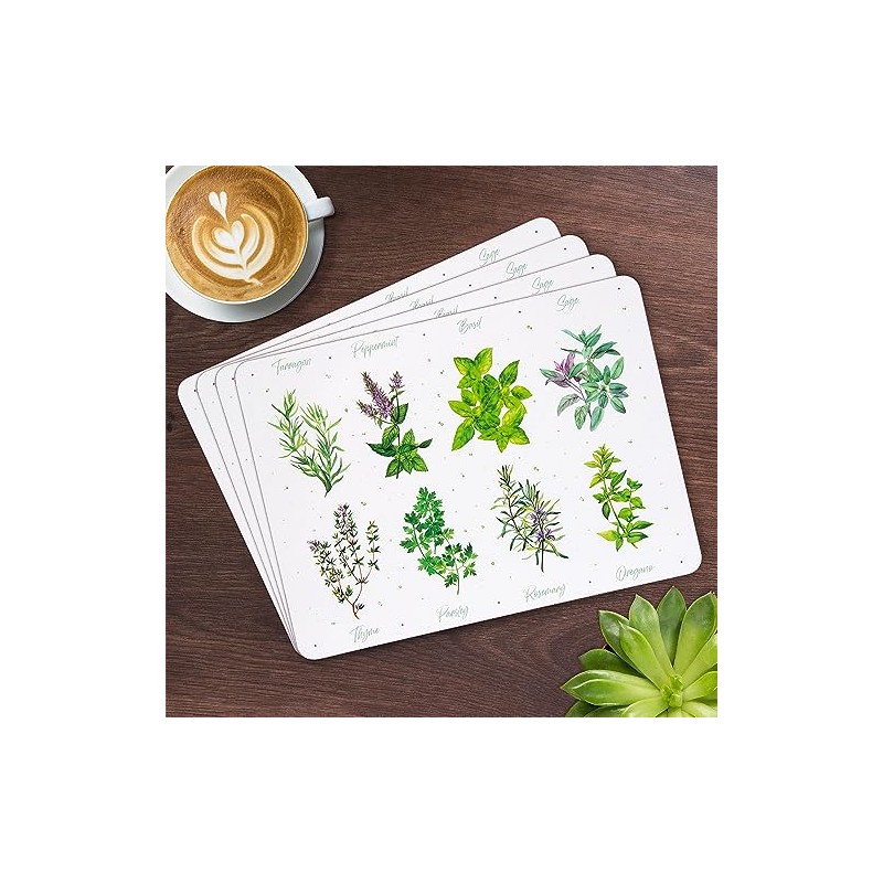The Leonardo Collection LP95066 Herb Garden Place Mats (Set of