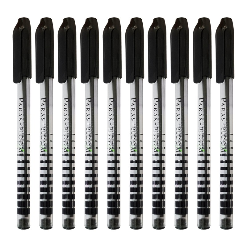 Ballpoint Pens, PBLOM Stick Biro Pens, 0.7mm Fine Tip, BLACK,