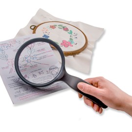 Carson HandHeld Series 2x Hand Held Magnifier with 3.5x Spot Lens (JS-24) , black