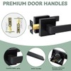 KAMOTA Passage Door Levers, 3 Pack Black Heavy-Duty Door Handles,