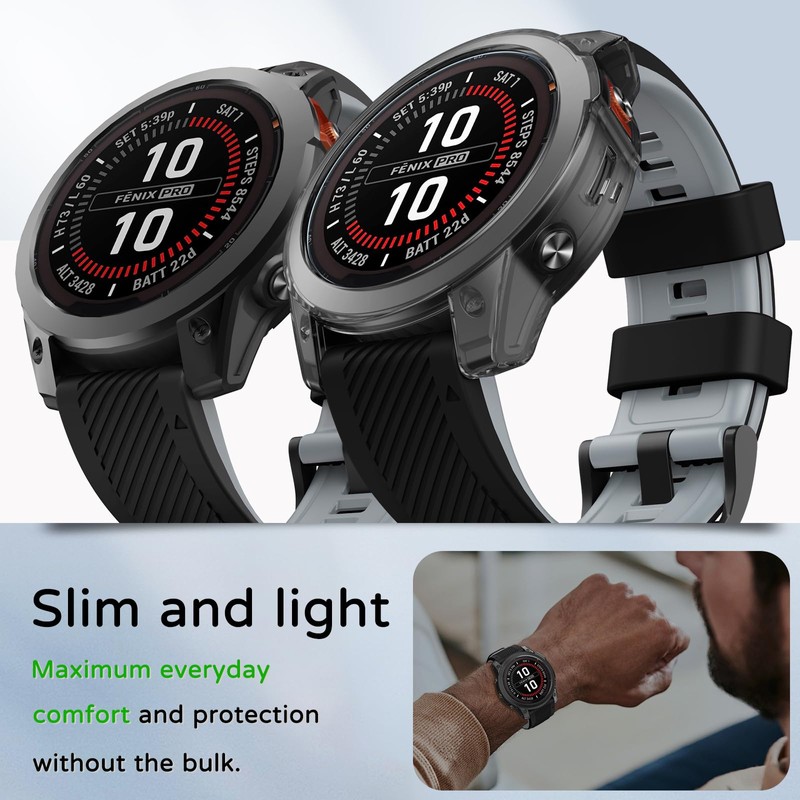 MYSNBKN Protector Case Compatible with Garmin Fenix 7 Pro/Fenix 7/Epix