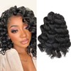 Ocean Wave Crochet Hair 7 Packs 12 Inch Black Deep