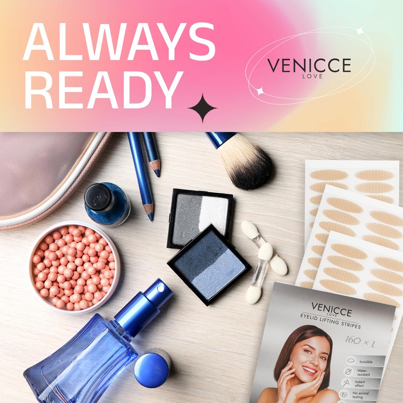 VENICCE LOVE Slip-on Eyelid Stripes Invisible Eyelid Tapes, Eyelid Stripes,