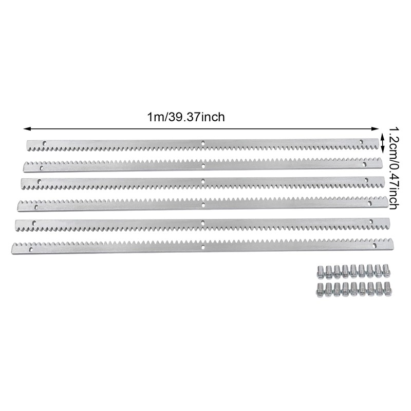 6Pcs Steel Gear Racks for Sliding Gate Opener Slide Door