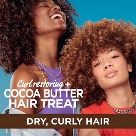 Garnier Fructis Curl Restoring Cocoa Butter Hair Treat 3 In 1 Leave In Cream 6.8oz/ 200ml, Brown