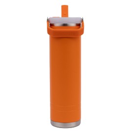 Mammoth Ascent Blaze Orange 20 oz Tumbler, Insulated water bottle with 2-in-1 flip straw lid and top handle