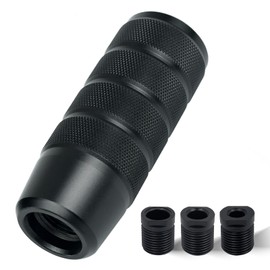 MAEZOE Car Shifter Knob, 96mm/3.78" Weighted Aluminum Alloy Gear Shifter knob 3 Threaded Adapters M8 M10 M12 x 1.25, Universal Fit