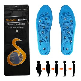 HIULLEN Magnetische Einlegesohlen Original, Akupressur Einlegesohlen Relief, Einlagen Original für Frauen Herren für Painful Feet, Laufsport Stoßdämpfende Massage-Einlegesohle (EU:35-39)