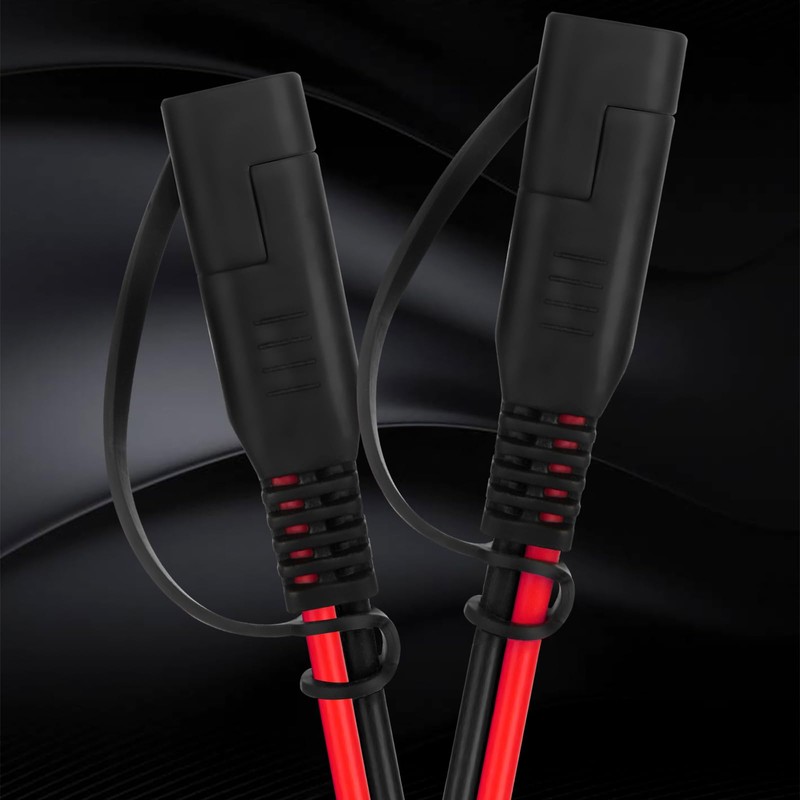 CUZEC 10FT/3.05m 14AWG 20A Battery Alligator Clip to 2 SAE
