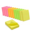 WAYTEX 1200 Neon Sticky Notes 12 Pads of 100 Sheets