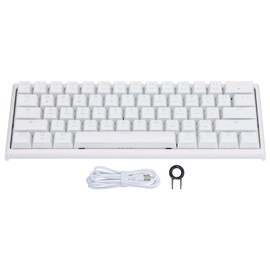 Magic Refiner Mechanical Keyboard Cute Keycap Durable Hardness Portable Save Space Wired Keyboard for ESports(Alternate Action Or Ergonomic White)