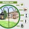 Double Shepherds Hooks, 62 Inch Two Sided Adjustable Bird Feeder