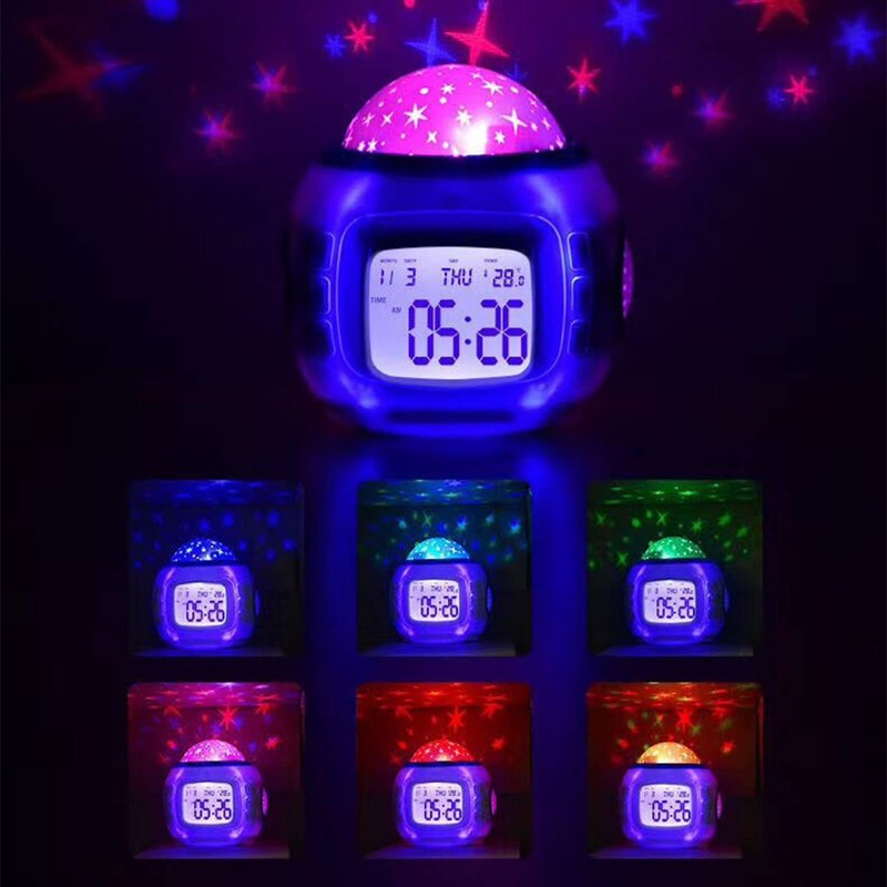 Jetcloud LED Alarm Clock with Star Galaxy Projector Light Portable