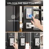 Tinewa Square Keyless Entry Door Lock with 2 Lever Handles,
