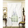 Today's Curtain Versailles Macrame Crushed Voile Ascot Window Curtain, Ecru
