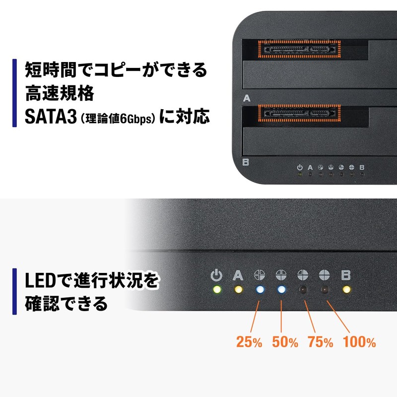 Sanwa Direct 800-TK049 Duplicator HDD SSD Clone Copy High Speed