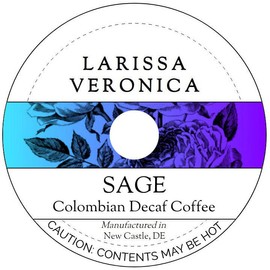 Sage Colombian Decaf Coffee (Single Serve K-Cup Pods) (Gourmet, Naturally Flavored, Whole Coffee Beans) (12 pods, ZIN: 574476)