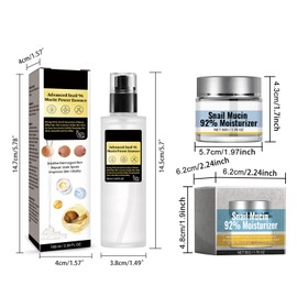 Dyceittdia Snail Mucin, 100ml Schnecken-Kollagen-Serum und 50g Schneckenschleim Feuchtigkeitscreme Gesicht, Hydratisierend & feuchtigkeitsspendend, Faltenreduzierung, cream2