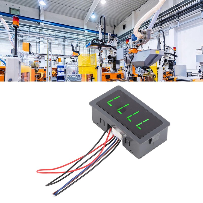 QANYEGN Digital LED Tachometer, Green 4 Digit LED Motor Tachometer,
