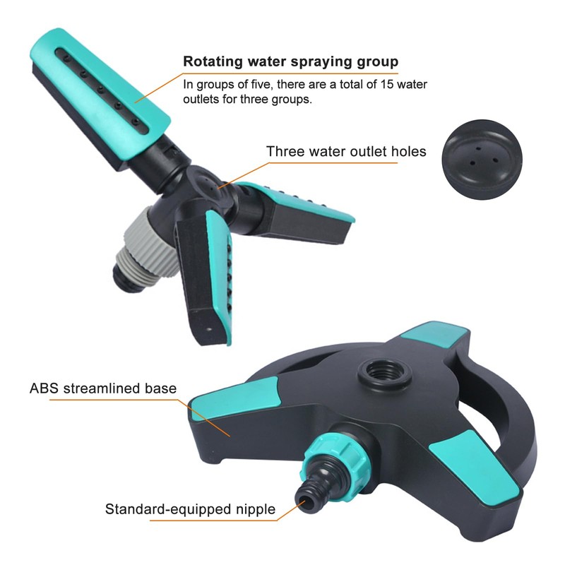 Vbvbip 2025 New Propeller Sprinkler for Lawn & Garden, 360°