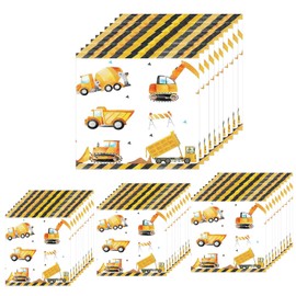 40-Piece Digger Napkins, Children's Birthday Party Digger Napkins, Birthday Boy, Party Tableware Decoration, Birthday Decoration Set, Digger Napkins Construction Site, Construction Digger Cutlery