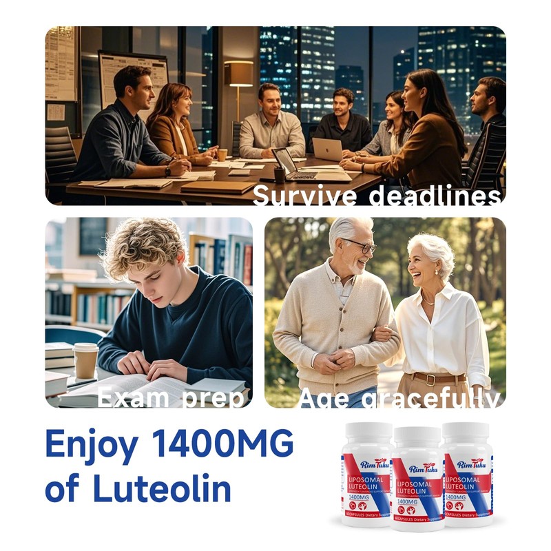 RimTuku 1400MG Liposomal Luteolin Supplement, Maximum Absorption, Potent Flavonoid Premium