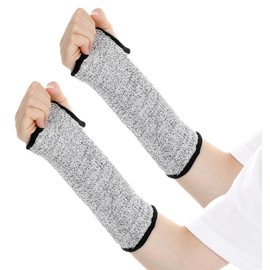 ValueBargain Forearm Protectors, 2 Pcs 7.87 Inch Cut Resistant ARM Sleeves, ARM Guards for Biting, Thin Skin, Bruising, Gardening (Gray)