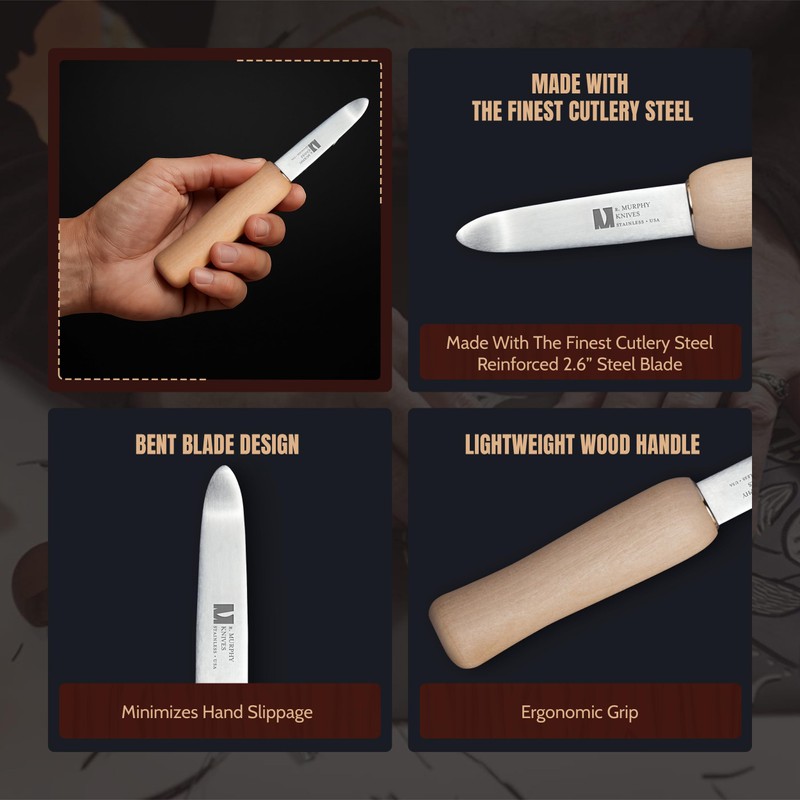 R Murphy/Ramelson New Haven Oyster Shucking Knife, Shucker Tool Opener,
