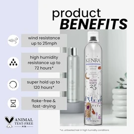 Kenra Professional Volume Spray 25 Sultry Nights 80% | Super Hold Finishing & Styling Hairspray | Flake-free & Fast-drying | Wind & Humidity Resistance | All Hair Types | 10 oz.