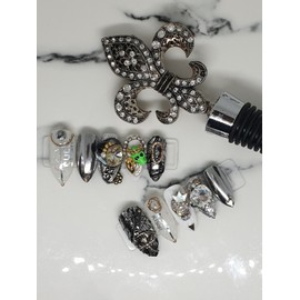 ☠️Heavy metal handmade nail tips☠️ - Long nose pin / ☠️헤비메탈 수제네일팁☠️ - 롱코핀