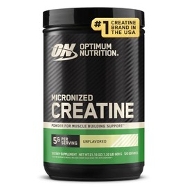 Optimum Nutrition Creatina Micronizada Monohidrato en Polvo, Sin Sabor, 120 Porciones, 600 Gramos (El Embalaje Puede Variar)