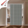 Jilron 100% Blackout Accordion Door Curtain, Adhesive Curtain Track Included