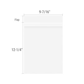 Golden State Art, Pack of 50 Clear Bags for Mat (9 7/16 x 12 1/4 for 9x12 Mats)
