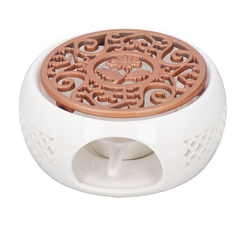 Ceramic Teapot Warmer Hollowed Pad Concave Bottom Practical Multifunction Teapot