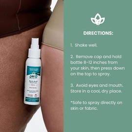 pH-D Feminine Health - Boric Acid Body Fresh Spray - Vegan, Paraben-Free, Plant Based - Rose Vanilla Scented - 3oz.