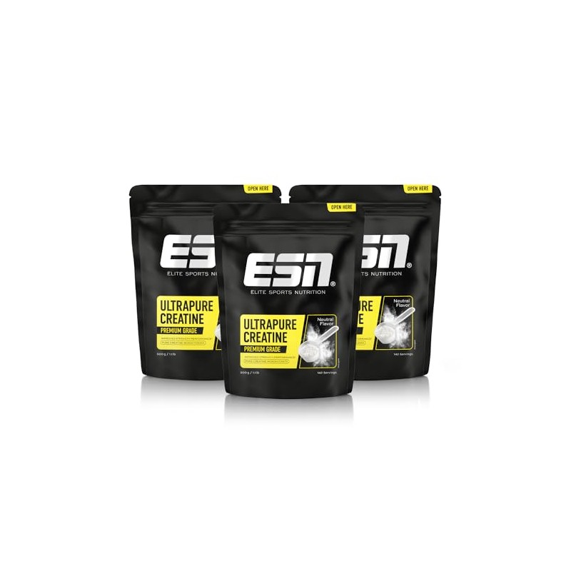 ESN, Ultrapure Creatine Monohydrate, 3 x 500 g, 426 Servings,