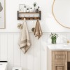 Homode Wall Hooks with Shelf Wood Coat Rack with Shelf