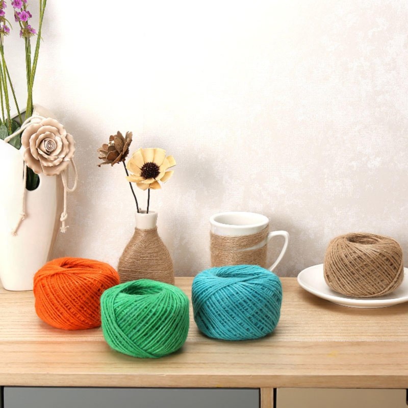 16 Rolls Colorful Twine String, Jute Twine,Twine String For Wrapping,