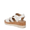 Dr. Scholl's Womens Once Twice Espadrille Platform Wedge Sandal White/Cork