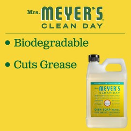 MRS. MEYER'S CLEAN DAY MRS. MEYER'S CLEAN DAY Liquid Dish Soap Refill, Biodegradable Formula, Honeysuckle, 48 fl. oz