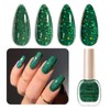 AZUREBEAUTY AZUREBEAUTY Christmas Nail Polish Quick Dry Vegan Green Glitter