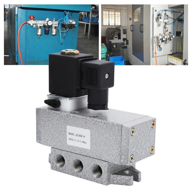 Electric Solenoid Valve G1/4in 2 Position 4 Way Square Single