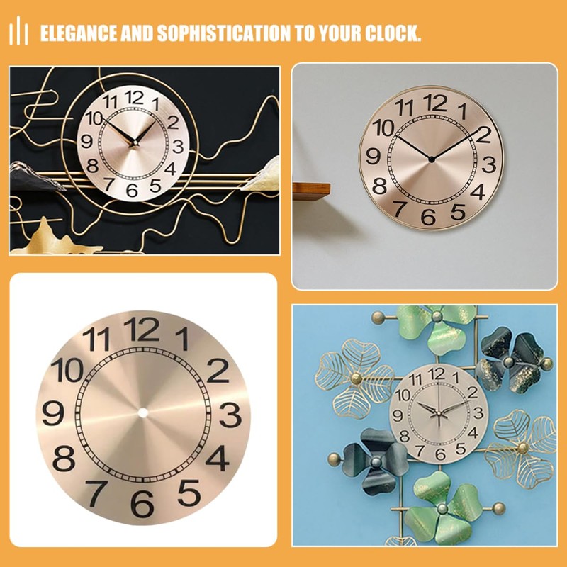 KONTONTY Create Your Own Aluminum DIY Clock Dials Round Roman