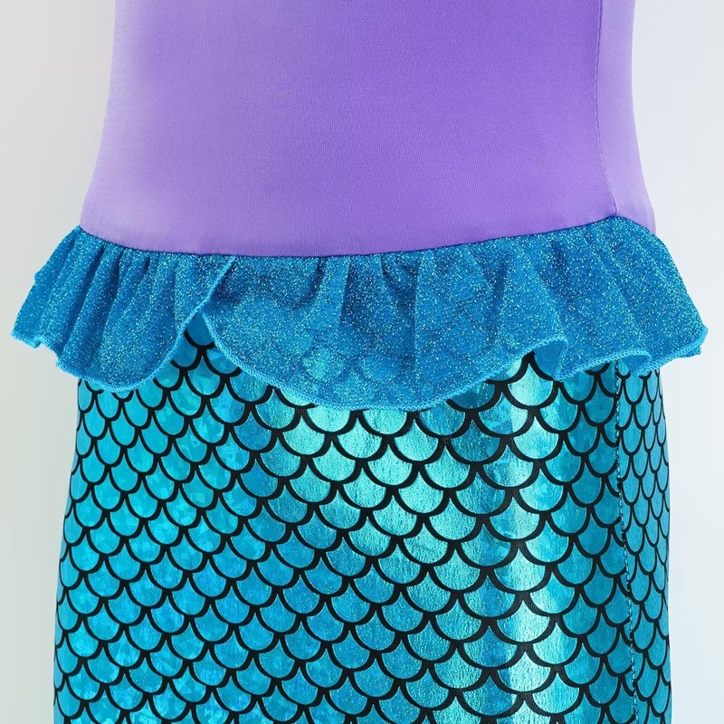 Avady - Disfraz de princesa para niñas con peluca, bolso,