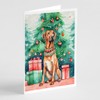 Caroline's Treasures DAC3604GCA7P Rhodesian Ridgeback Christmas Greeting Cards Pack of