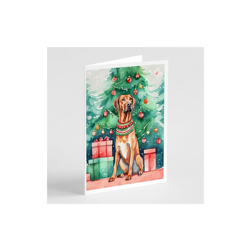 Caroline's Treasures DAC3604GCA7P Rhodesian Ridgeback Christmas Greeting Cards Pack of